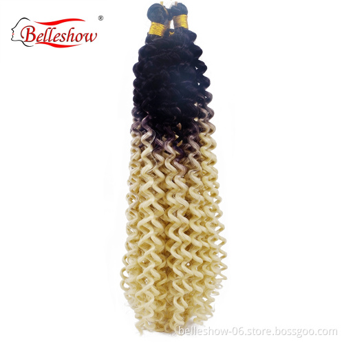 Hot sell wholesale 14inch -18inch 100g  deep twist crochet hair freetress water wave hair ombre braiding hair
